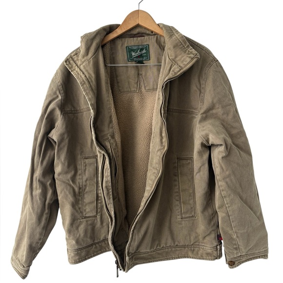 Woolrich Sherpa-Lined Canvas Jacket – Men’s XL
